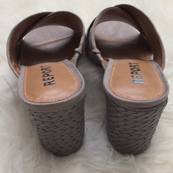 Report weave block heel mule sandals - Picture 5 of 7